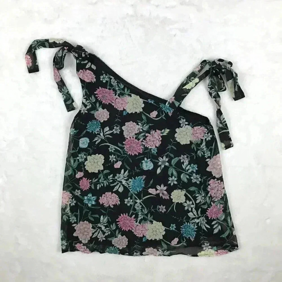 KENSIE Women's Floral Chiffon Strappy Shoulder Sleeveless Top NWT SMALL - Picture 8 of 8